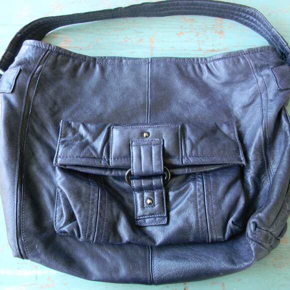 LATICO NAVY BLUE LARGE BOHO HOBO SHOULDER BAG! - Picture 1 of 8